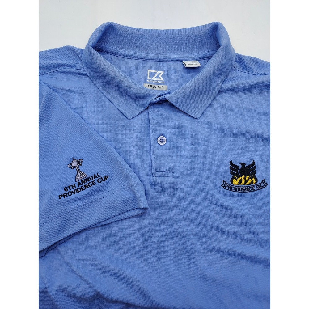 Cutter‎ & Buck Mens XXL Golf Polo Shirt Providence Cup Logo Blue